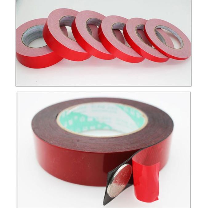 

Silahkan Order] NIKTO Tape Lakban Double Tape 3M Foam Serba Guna Size 10m x 10mm - Red