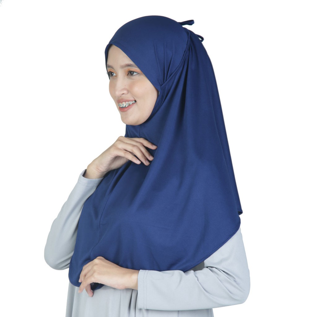 Jilbab instan Bergo Zaria Sabelya-Navy