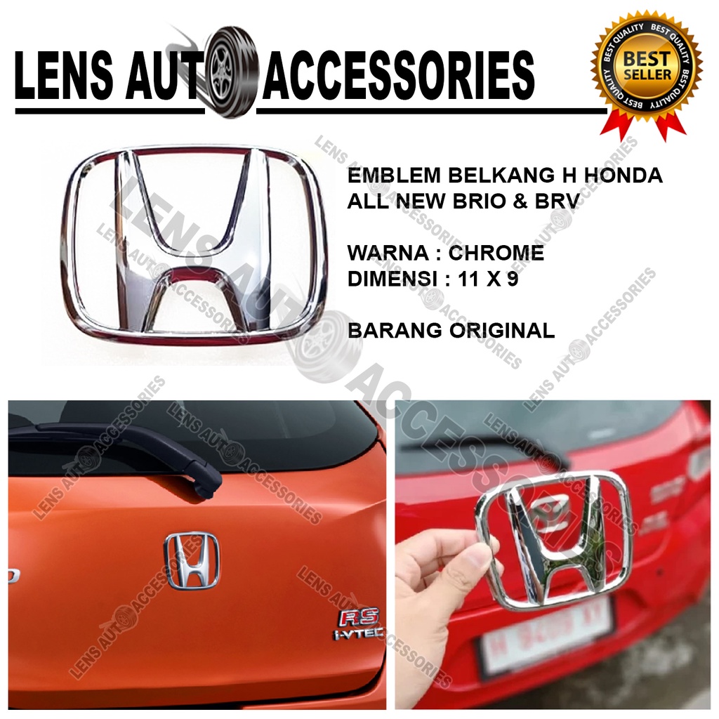 EMBLEM H BELAKANG HONDA ALL NEW BRIO - EMBLEM HONDA BELAKANG ALL NEW BRIO ORIGINAL
