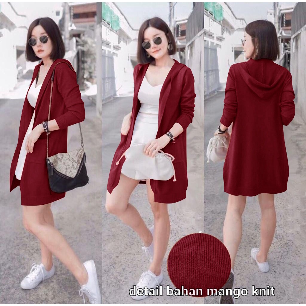 O2 Fashion / Cardi Hodie knit / bisa cod