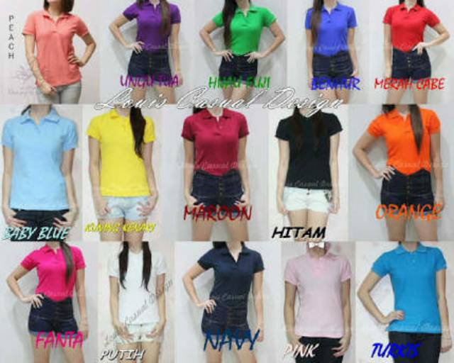 Kaos Kerah spandek premium wanita