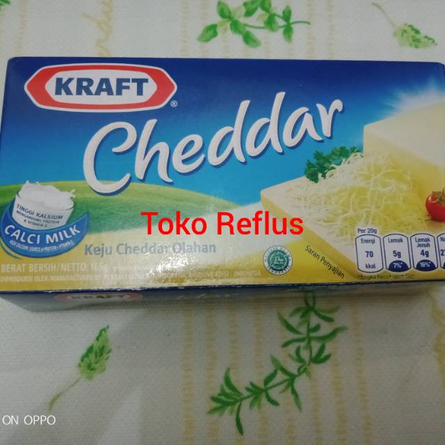 

Cheddar Keju Cheddar Olahan 165 Gr