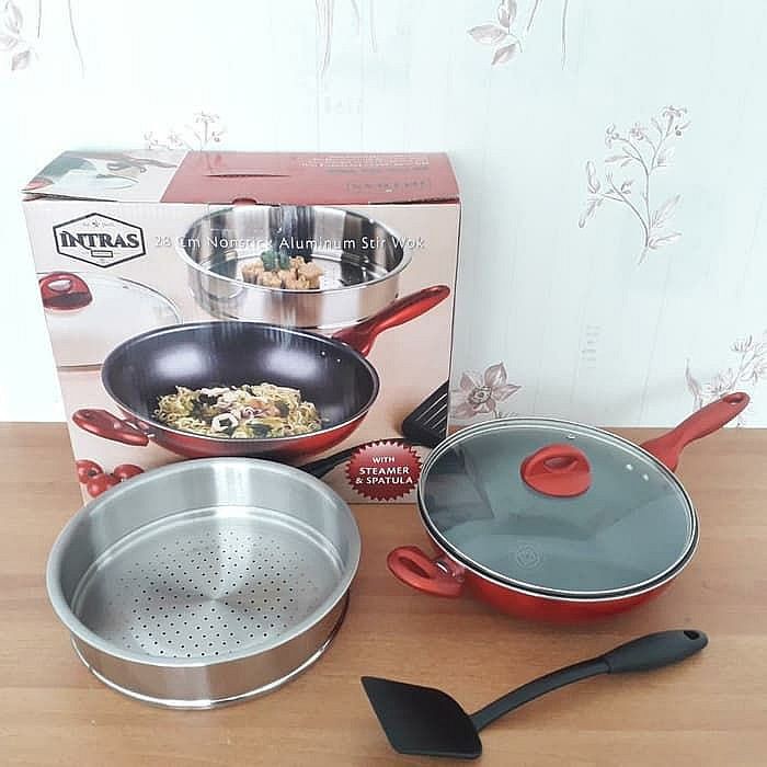 Wajan Supra Intras Stir Wok 28cm Wajan Steamer Supra Wok Wajan Kukus