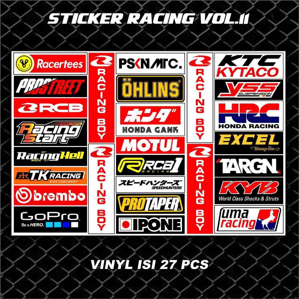 Stiker Pack  Racing Sticker Racing VOL.9