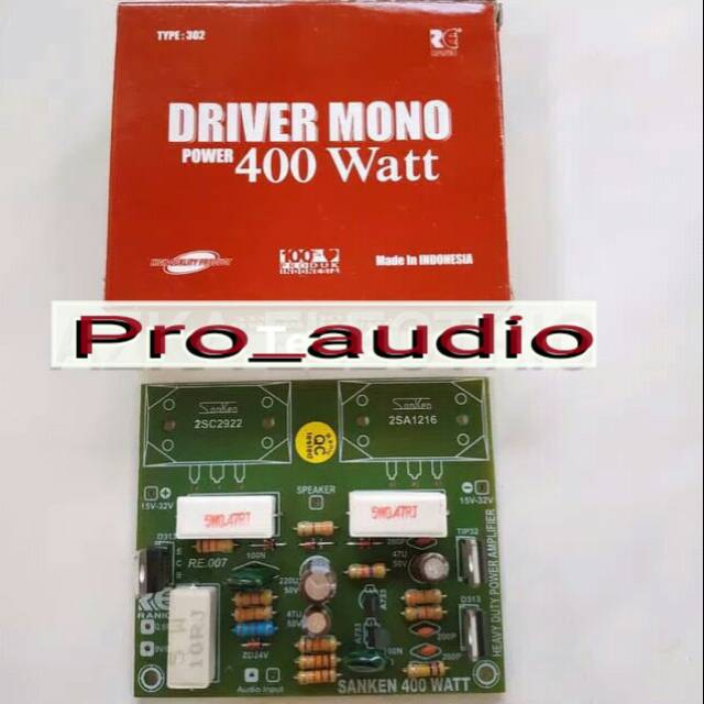 Kit Driver Power Amplifier safari 400 watt Sanken