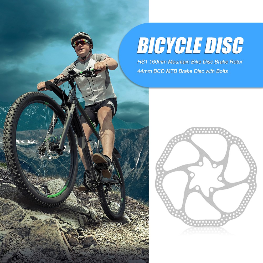 MOJITO HS1 160mm Mountain Bike Disc Brake Rotor 44mm BCD MTB Brake Disc with Bolts