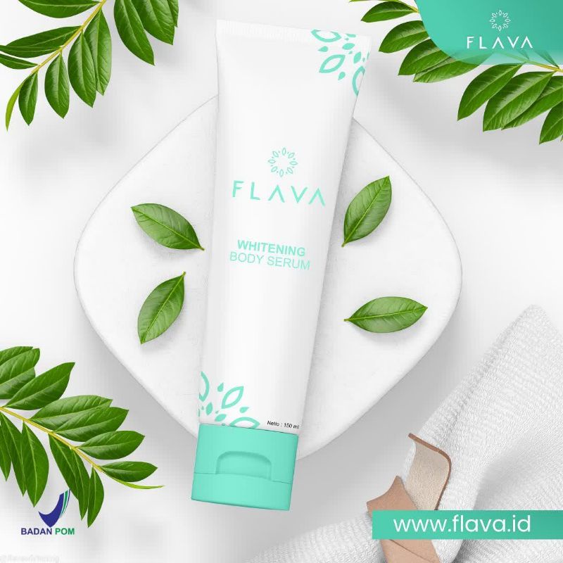 PEMUTIH BADAN ALAMI BPOM FLAVA WHITENING BODY SERUM