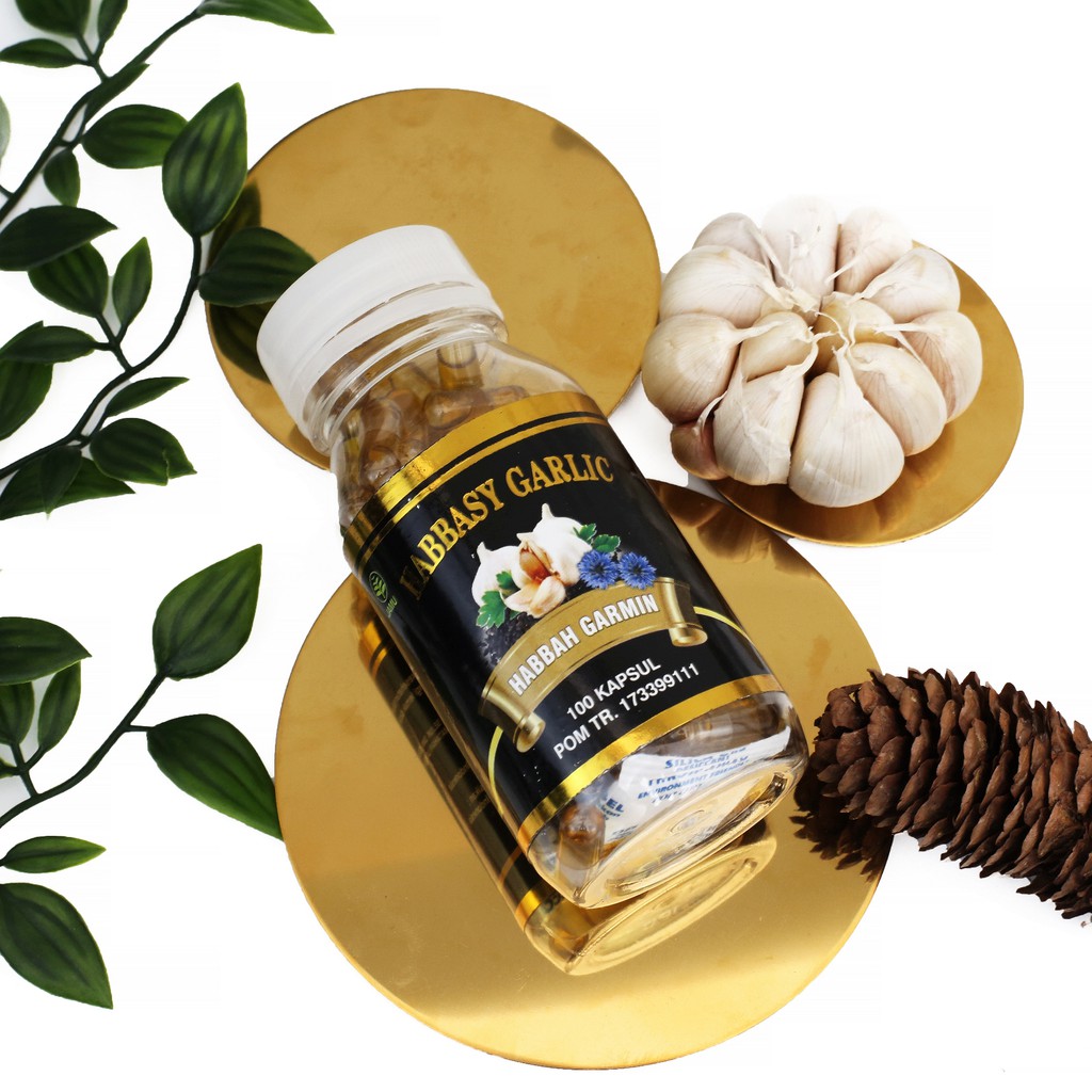 Habbasy Garlic | Habbasyi Oil | Habbatussauda Oil Plus Garlic Oil Habbah Garmin isi 100 Kps | BPOM