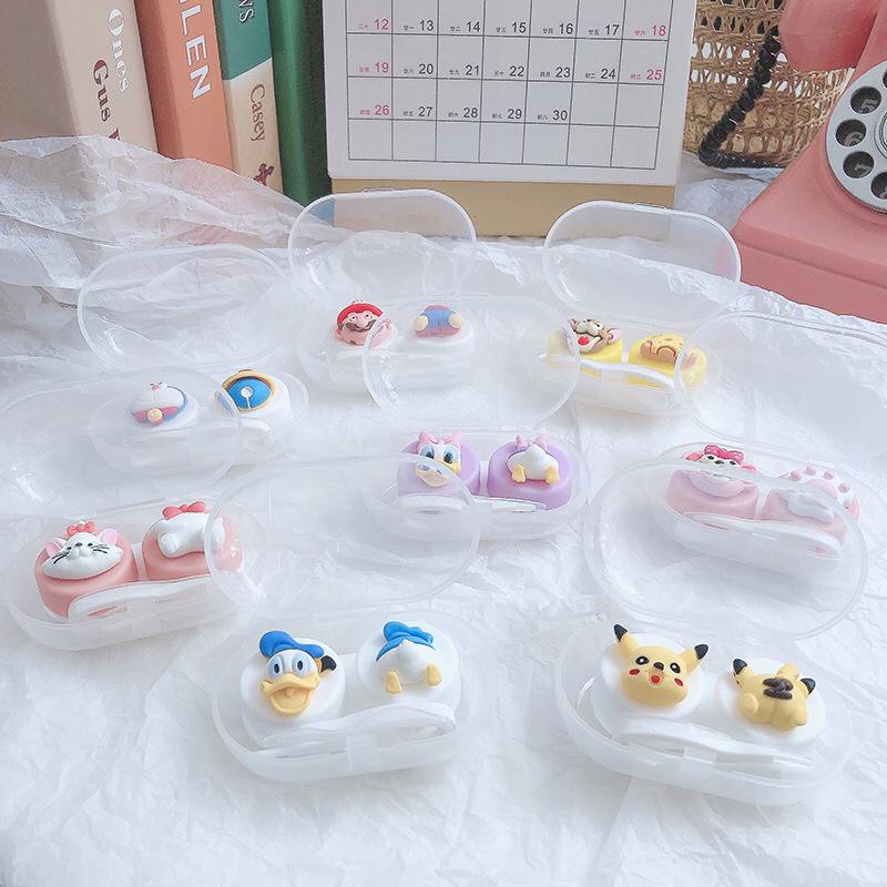 ~ PIYOSHI08 ~ Tempat Soft Lens Kotak Case Lensa Mini Karakter Lucu Murah AF65