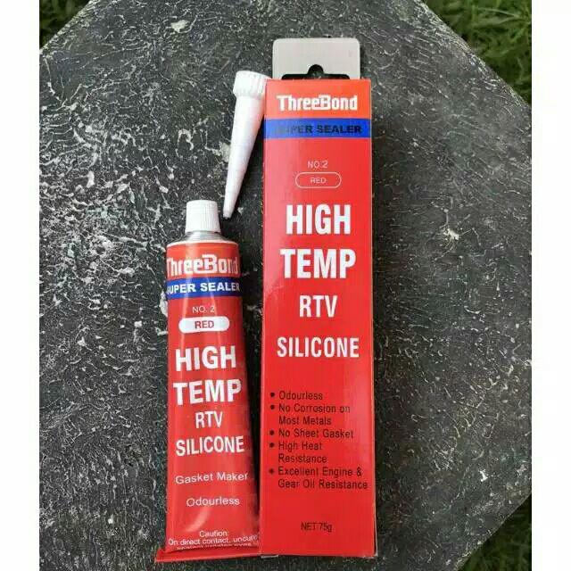 Lem Rtv Threebond Super Sealer High Temp Silicon Red 75gr