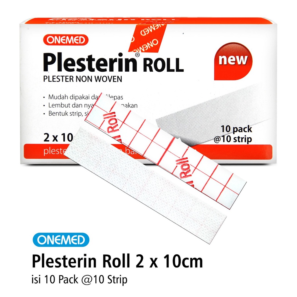 Plesterin Roll 2x10cm OneMed Box isi 10 Pack Plester Luka