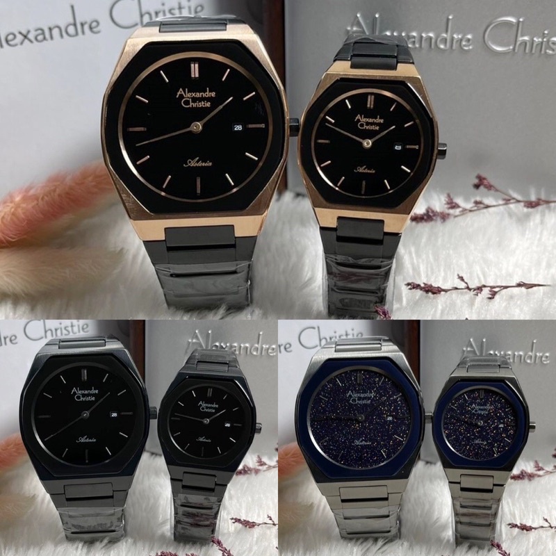 JAM TANGAN COUPLE ALEXANDRE CHRISTIE 8670MD - 8670LD / AC 8670 RANTAI [ORIGINAL]