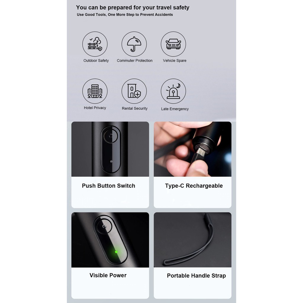 XIAOMI NEXTOOL NE20040 - Lightning Flashlight - Arc Defensive Version