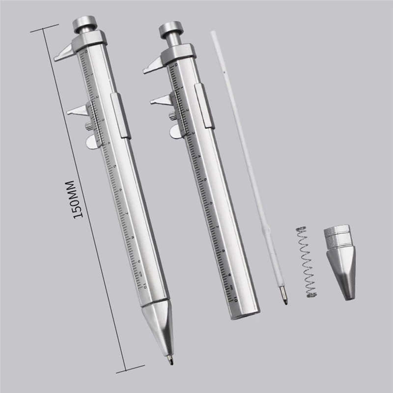 Vernier Caliper Bolpoin / Penggaris Skala Ukur Bahan Plastik Untuk Stationery