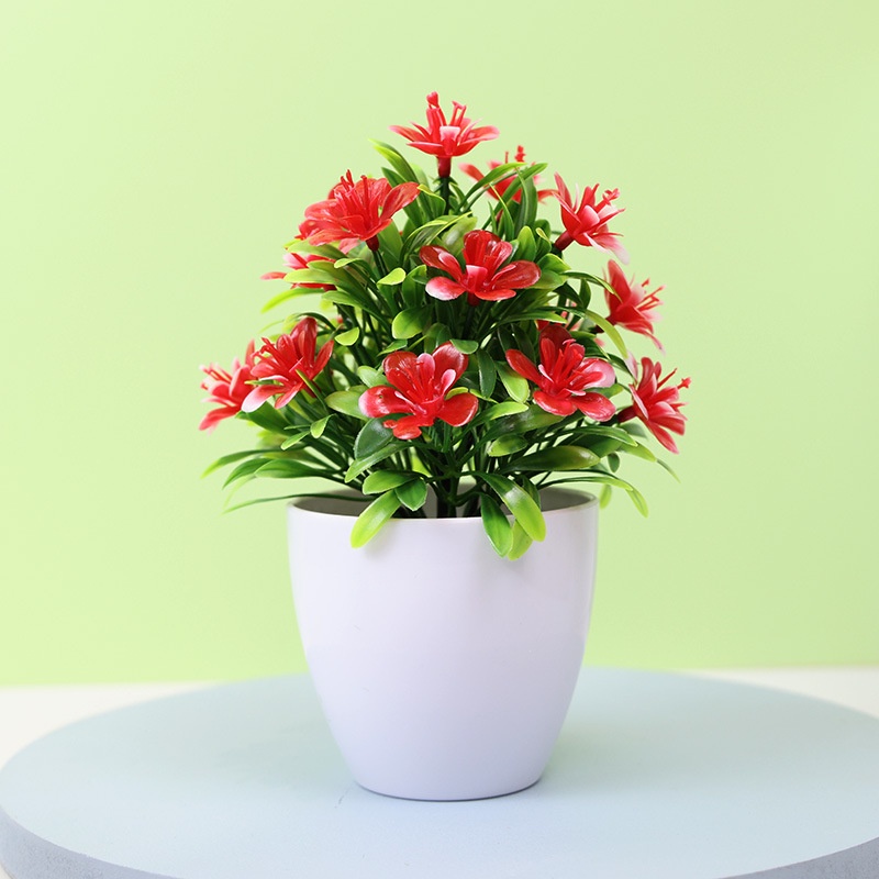 PT59 Pot Tanaman Hias Bunga Melati Plastik Pot Bongsai Artificial Flower Decoration