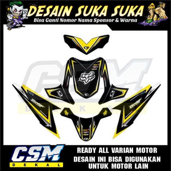 433 Dekal Decal Motor Beat Karbu Stiker Sticker Striping Body