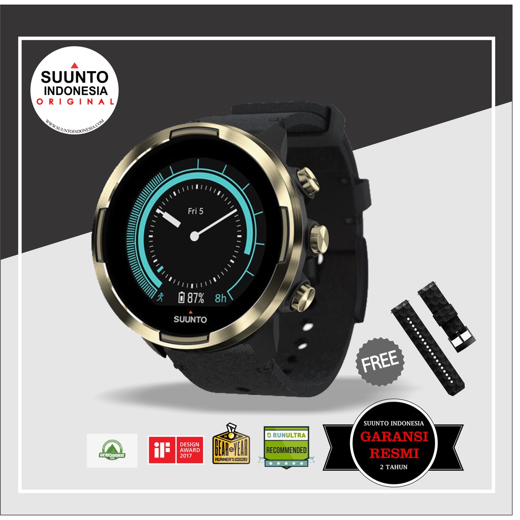 SUUNTO 9 BARO GOLD ORIGINAL GARANSI RESMI ( JAM TANGAN SMART WATCH)