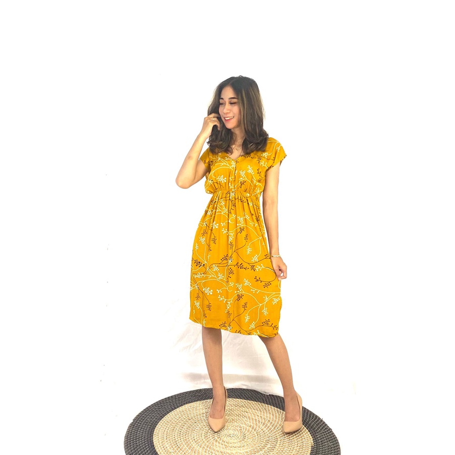 Daster Dress Manohara Bali-MN - ORCHID MUSTARD