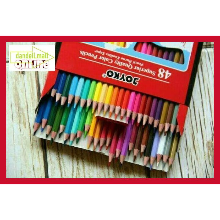 

U8Tyrt67- Pensil Warna Joyko 48 Warna Panjang Color Pencil E3Yrf797-