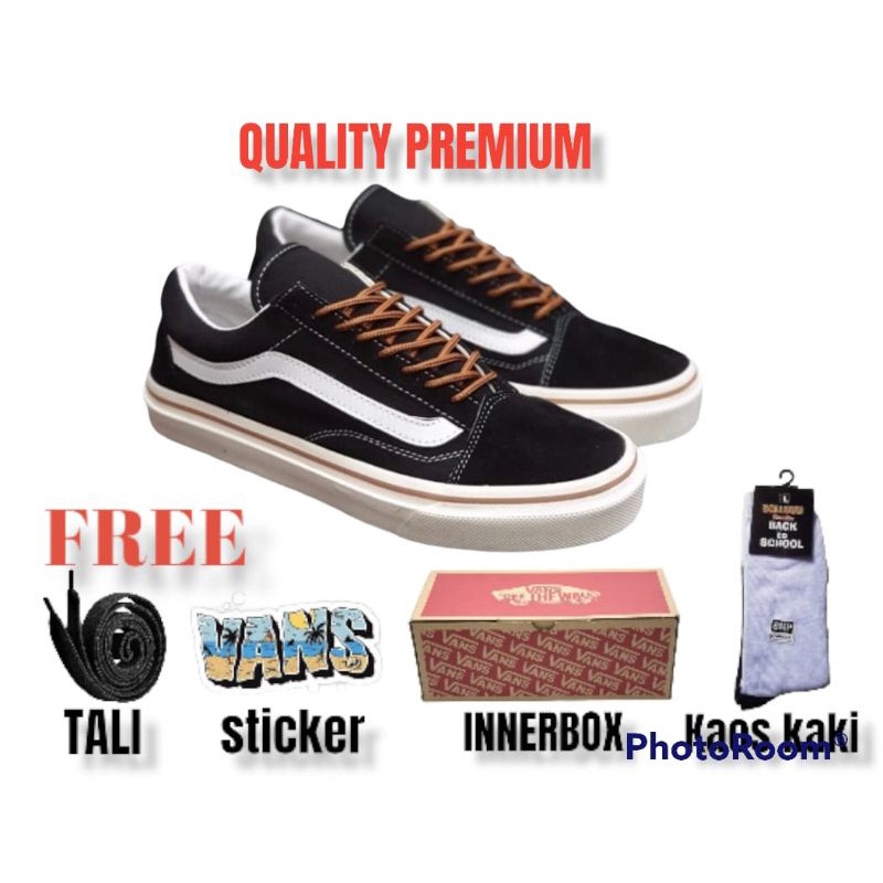 SEPATU V4NS OLDSKOOL BW POKSING LIS COKLAT OG | SEPATU PRIA | SEPATU WANITA | SEPATU SNEKARS | SEPATU IMPORT