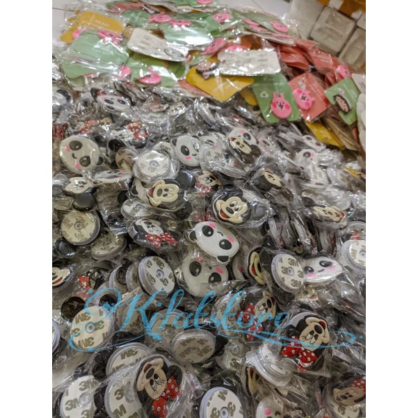 Pop Socket for Back Handphone 3D Karakter Random