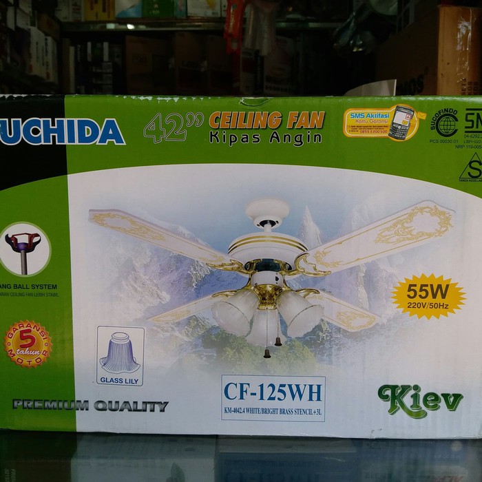 Kipas Plafon Maspion Uchida Ceiling Fan MCF42-203 WH PUTIH WHITE