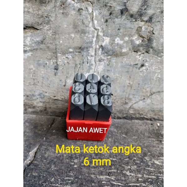 Angka ketok 6 mm - mata ketok 5 angka