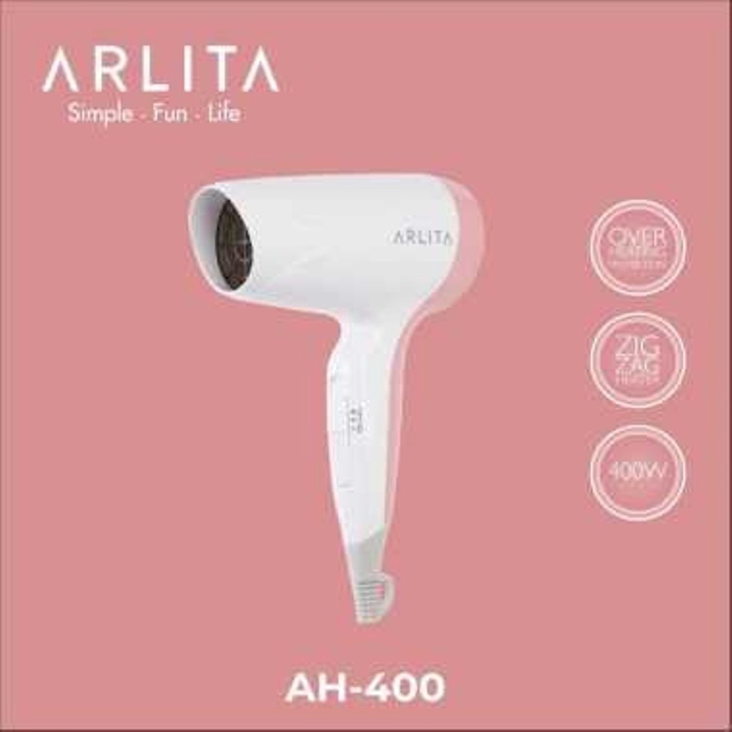 Arlita Hair Dryer Pengering Rambut AH-400 AH400 400 Watt AH 400  Kirin