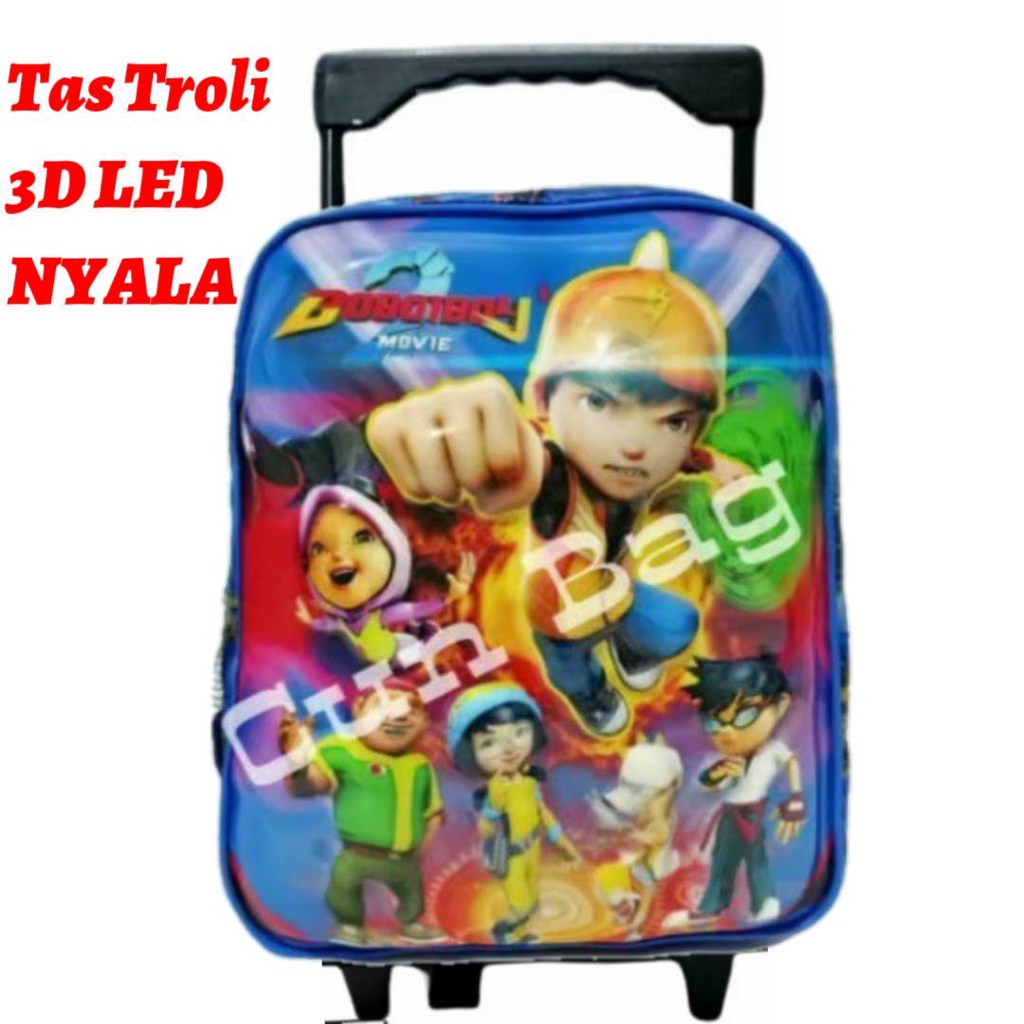 Tas Ransel Troli Anak Model BBB0Y 3D New Tas Sekolah Untuk Anak TK Paud SD