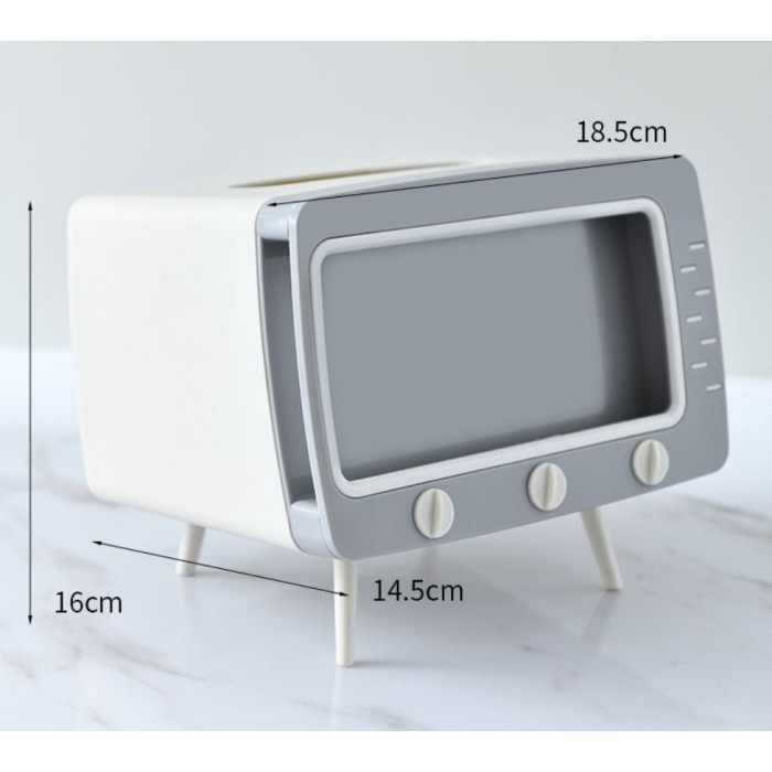 TEMPAT TISSUE TV BOX / KOTAK TISU TV DESKTOP HOLDER HP PORTABLE