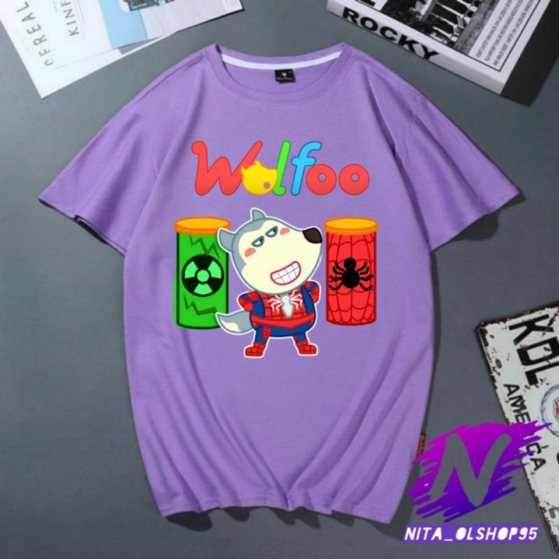 kaos wolfoo baju wolfoo superhero karakter baju anak