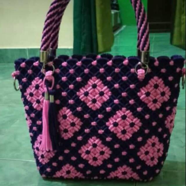 Tas tali kur motif melati