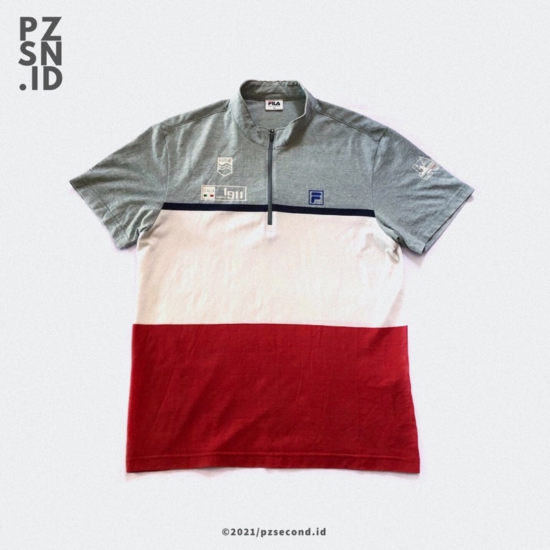 Baju Kaos Fila Outdoor Tritone / Kaos Fila Original Second