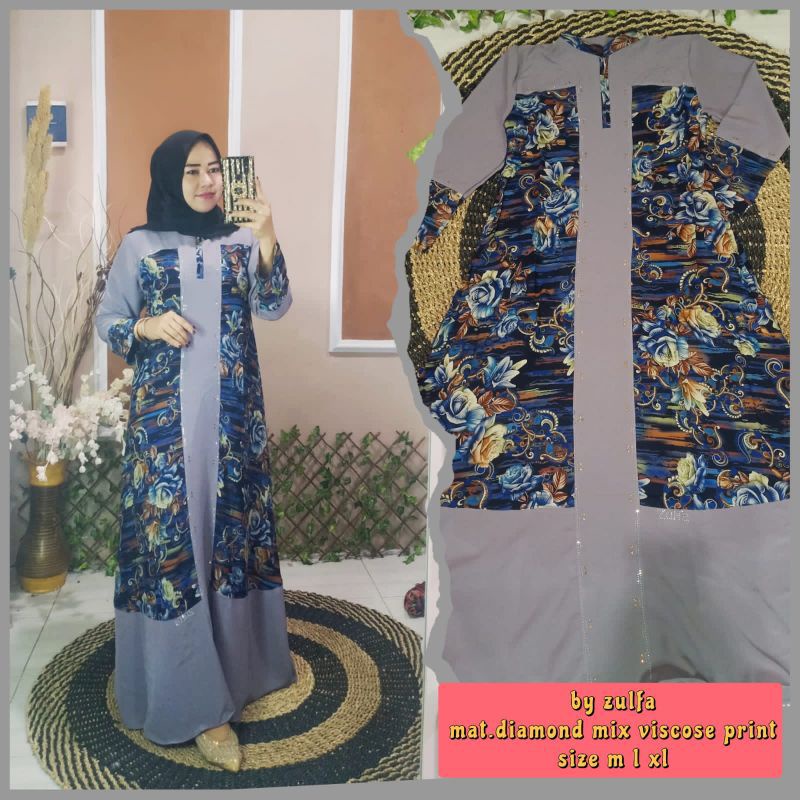 Gamis Hikmat Kw Zulfa Dress Viscose