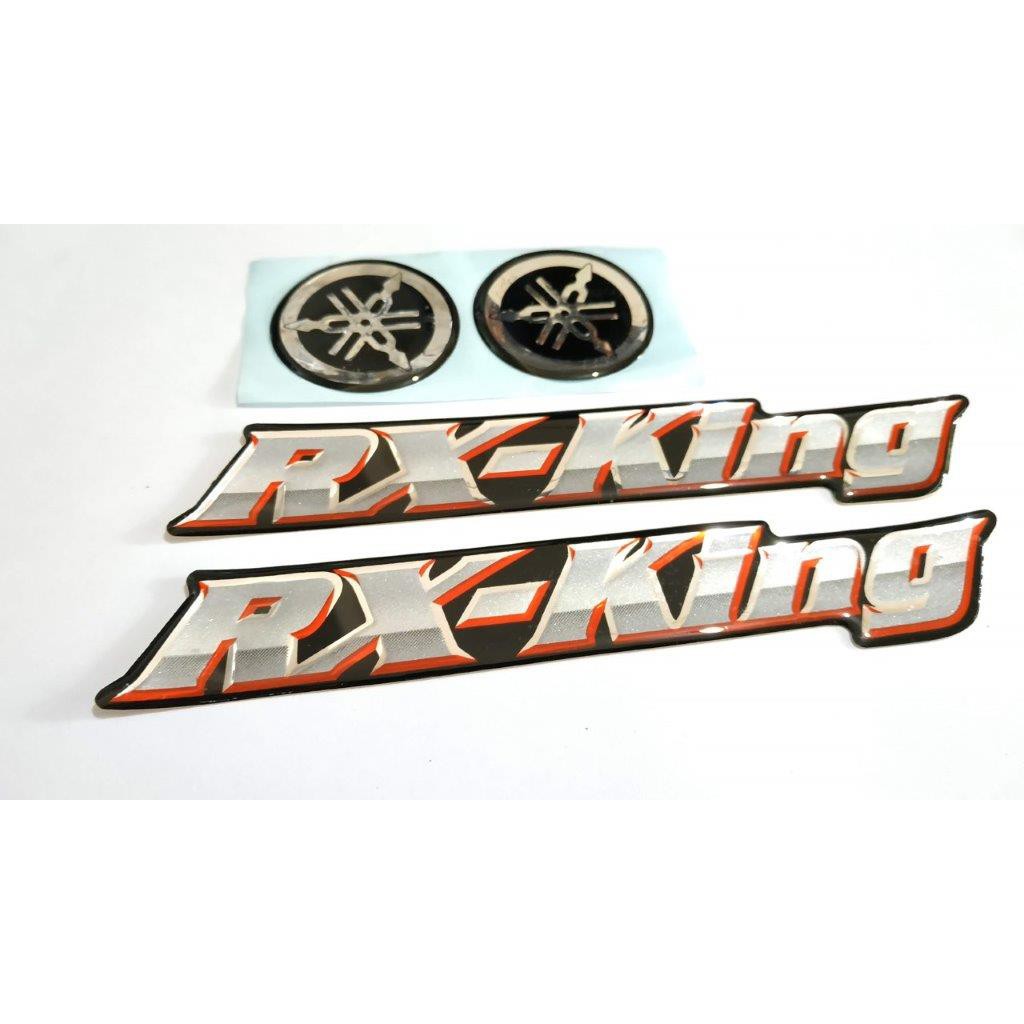  LOGO  TULISAN RX  KING  KOMPLIT LOGO  YAMAHA SILVER MERAH 