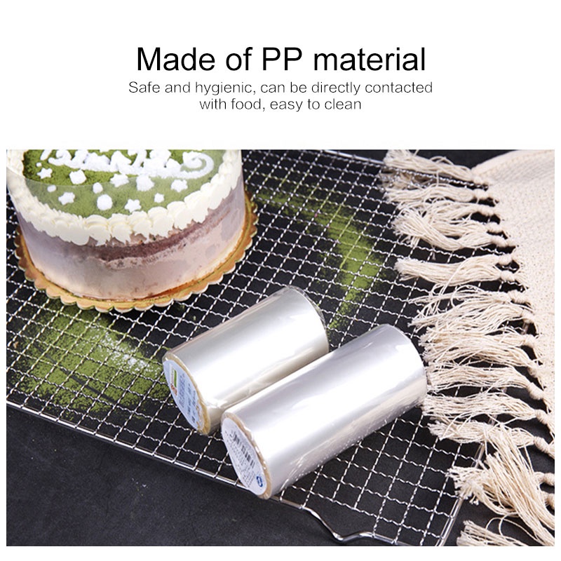 24 37M Panjang6 8Cm Plastik Mika Roll Pinggiran Kue Clear Cake Collar Mousse Surrounding Edge Pp