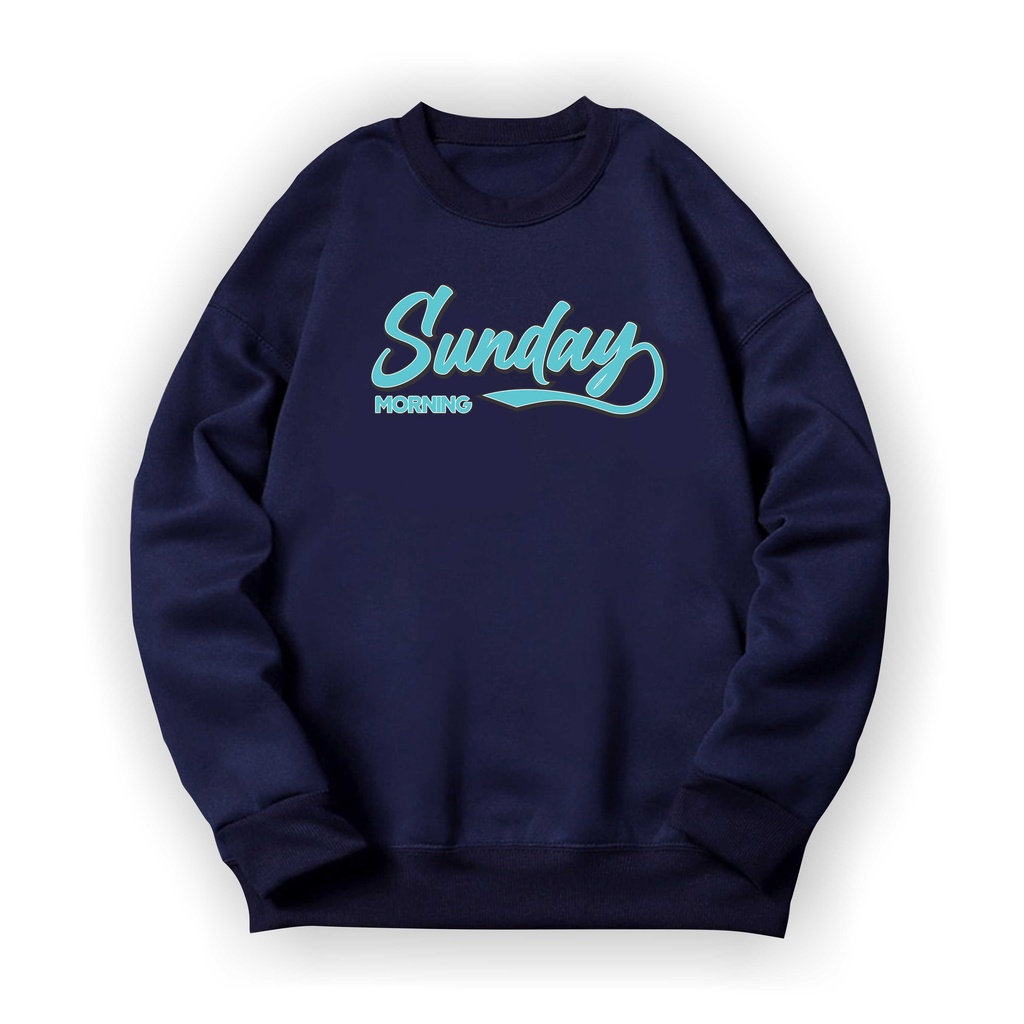 SUNDAY Basic Sweater II SUNDAY Sweater Crewneck II Sweatshirt SIZE M - XL ( Pria &amp; Wanita / Anak &amp; Dewasa )