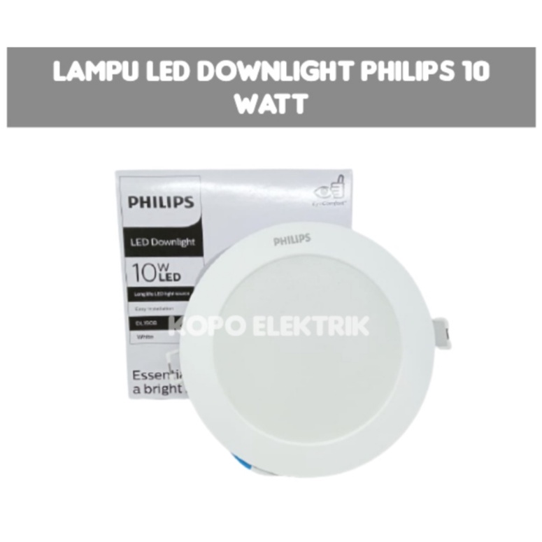 Lampu Led Downlight Philips 10 Watt/ 10w Bulat