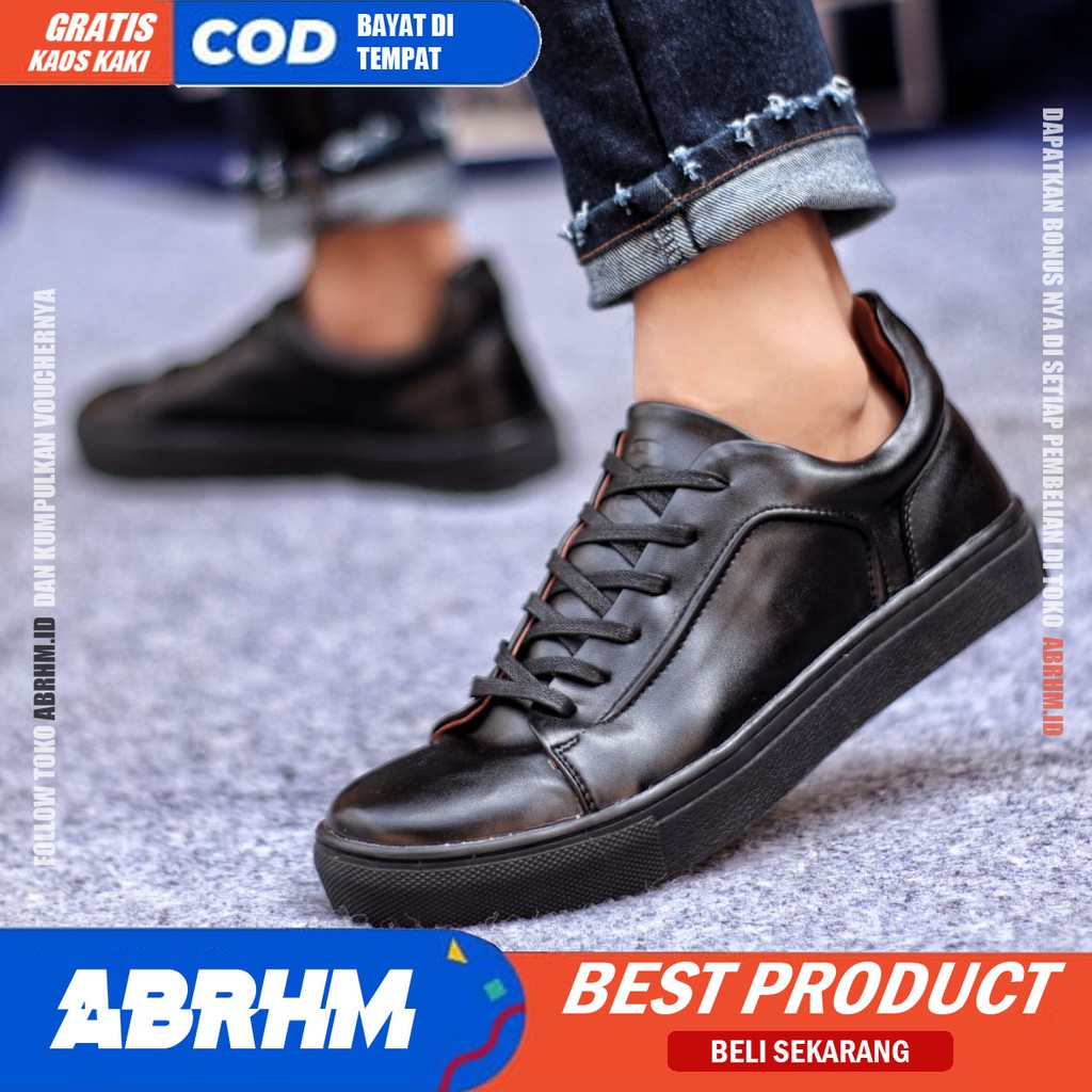 ABRHM x JHONB LOW Sepatu Kasual Pria Sepatu Pria Casual Kuli Pu Ori Sepatu Kerja Cowo/Cowok Sneaker Sepatu Kerja Kantor Semi Formal Kuliah Kondangan Gaya keren Kekinian Murah Terlariss