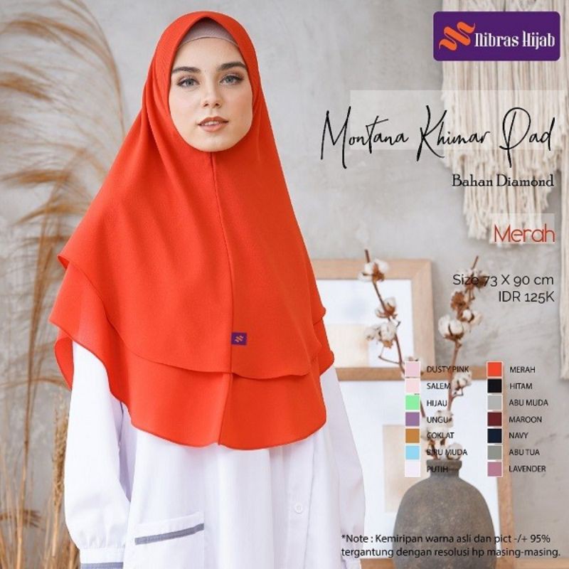 

HIJAB NIBRAS MONTANA PAD MERAH