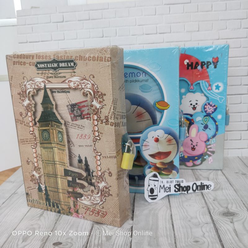 

Buku Diary Besar + Gembok Kunci Karakter