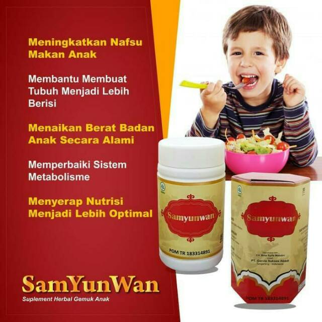 SAMYUNWAN BPOM ORIGINAL ISI 50 KAPSUL / PENGGEMUK BADAN