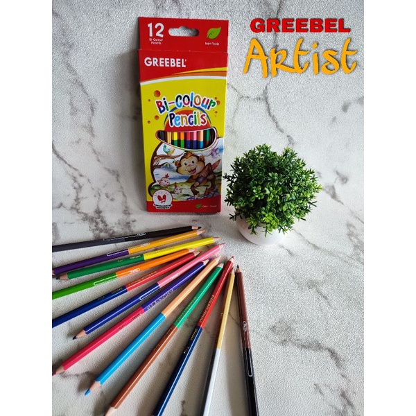 

Greebel Pensil Warna Bi-Colour 12 pcs (24 Warna)