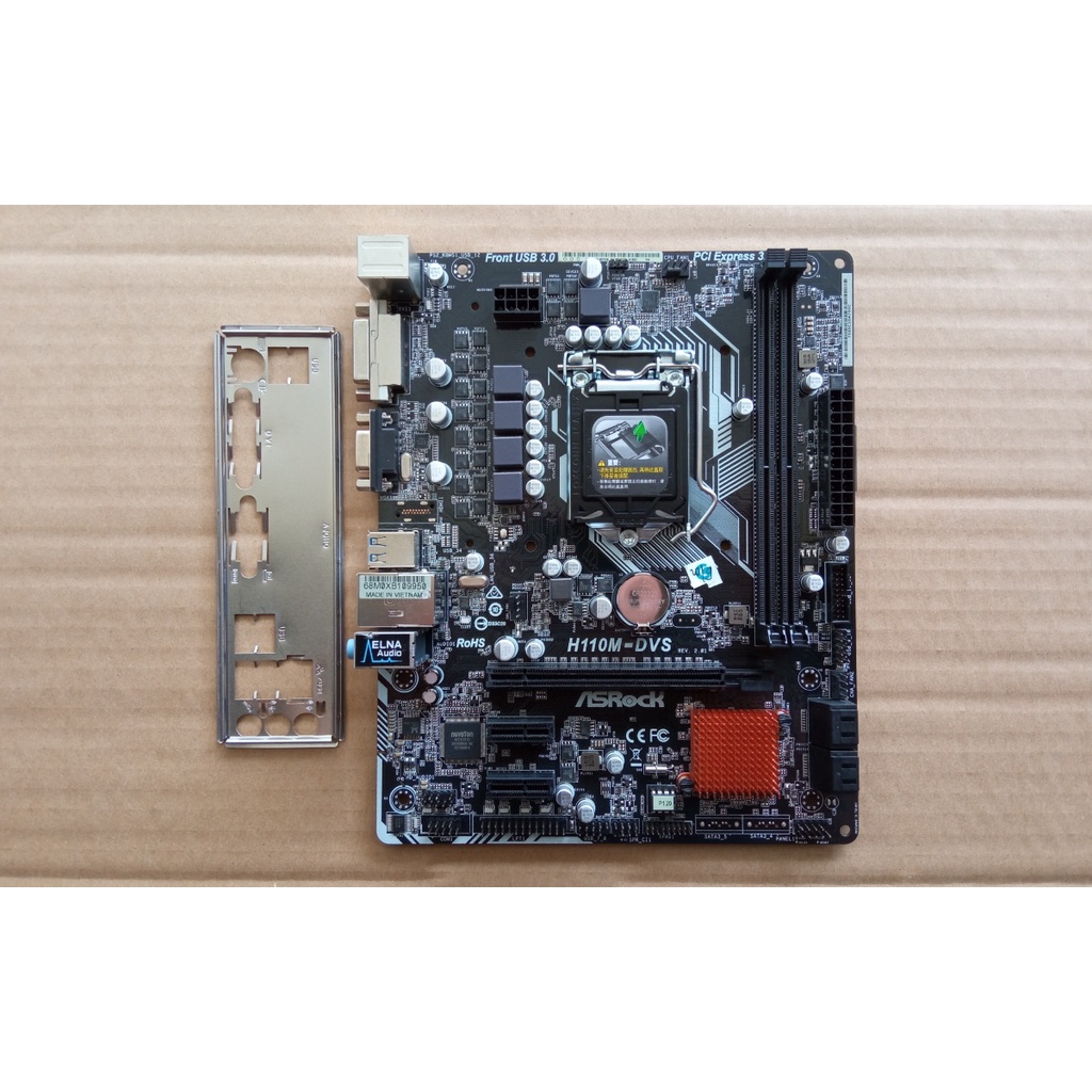 MOBO Motherboard ASRock H110M-DVS R2.0 LGA 1151 B150 H110 H170 Z270 DDR4 Support Intel Gen 6 dan 7