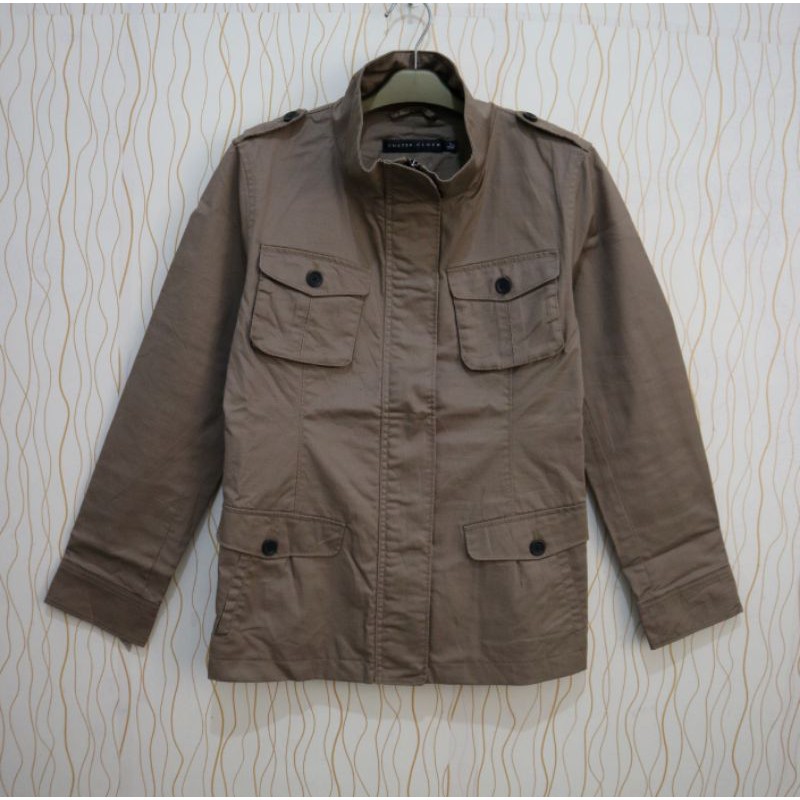 Jaket Parka M65 Coated Cloth Original Uniqlo Coklat