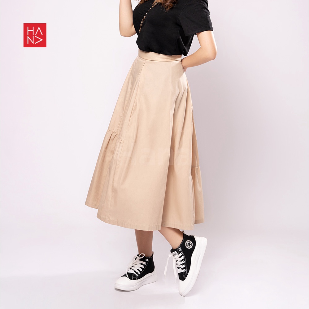 Hana Fashion - Casual Midi Skirt Rok Wanita Kerja - SK035