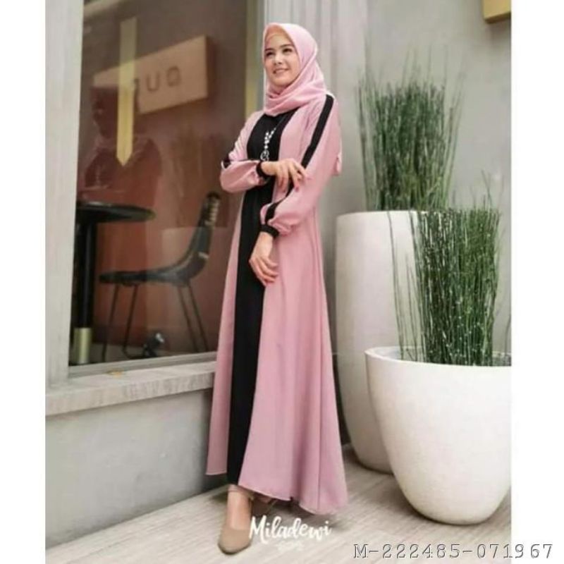 BAJU MUSLIM WANITA DELUXE MOSSCREPE VRSO-016Variasi：pich, biru telor asin, mocca, Kuning
(Silakan me