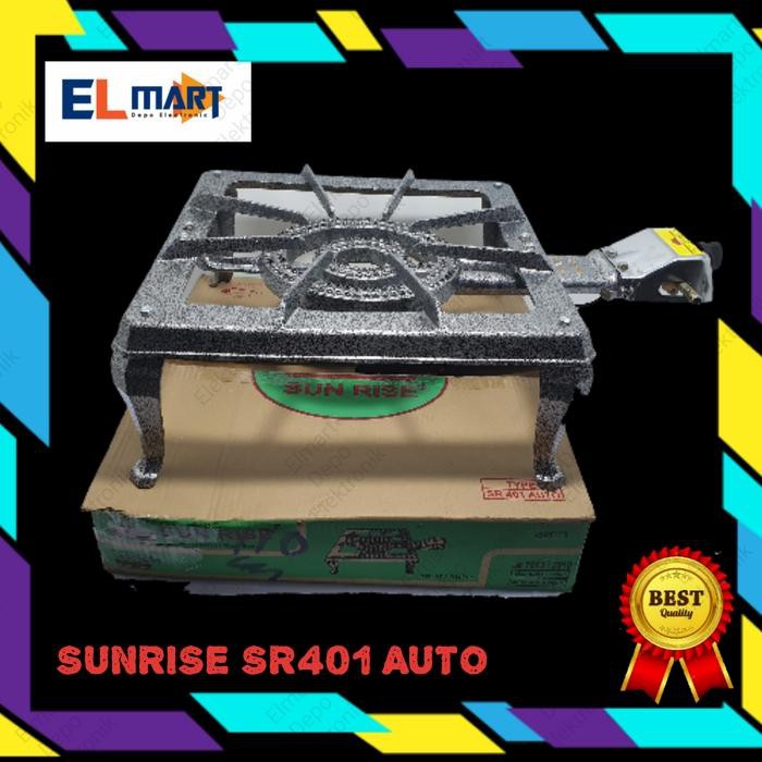 Kompor gas komersial persegi SUNRISE SR401 Auto - low pressure gas stove  SR 401 SNI kompor martaba