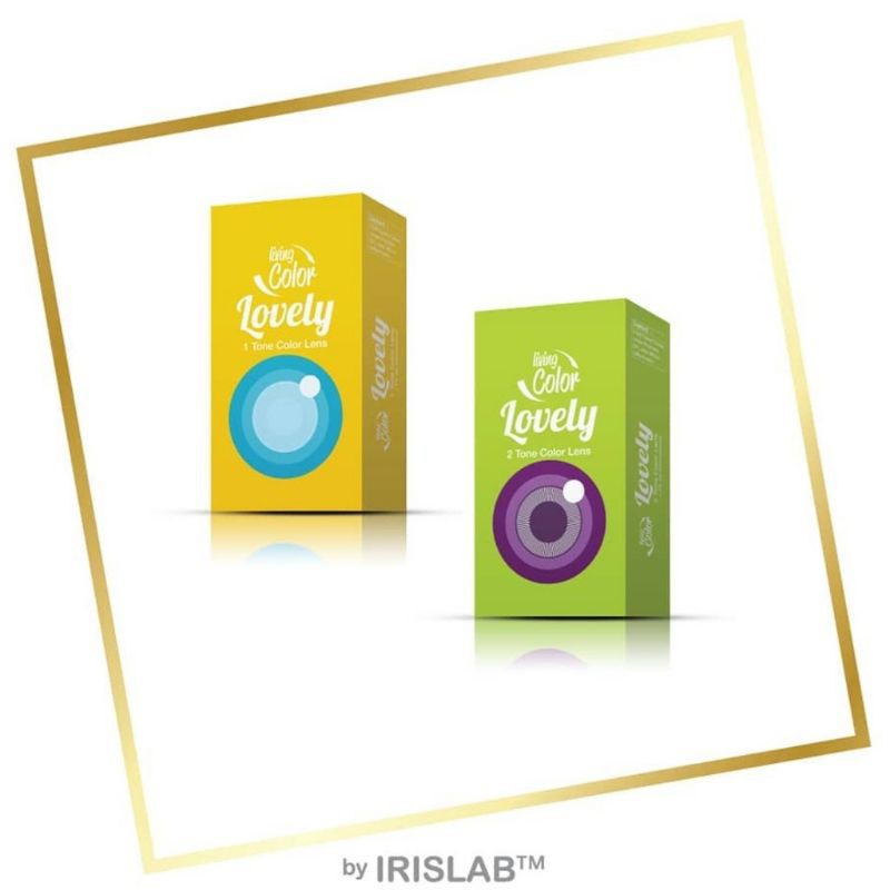 SOFTLENS LIVING COLOR LOVELY NORMAL &amp; MINUS (-0.50 s/d -3.00) BY IRISLAB 14.4MM / FREE LENSCASE / GREY BLACK BROWN / LIVING COLOR / Softlen Soflen Soflens