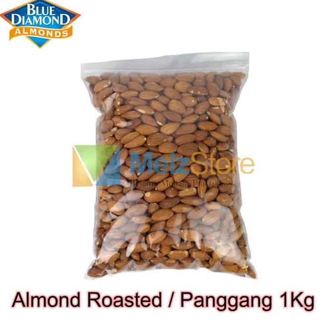 

Nv8X Kacang Almond Panggang Kupas Blue Diamond Roasted 1Kg Rw39